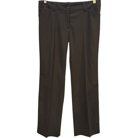 Burberry London Wool Blend Black Dress Pants Mid Rise Straight Leg Trousers US 4